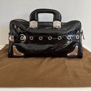 Auth VTG 2007 GUCCI Patent Leather Romy Duffle Bag